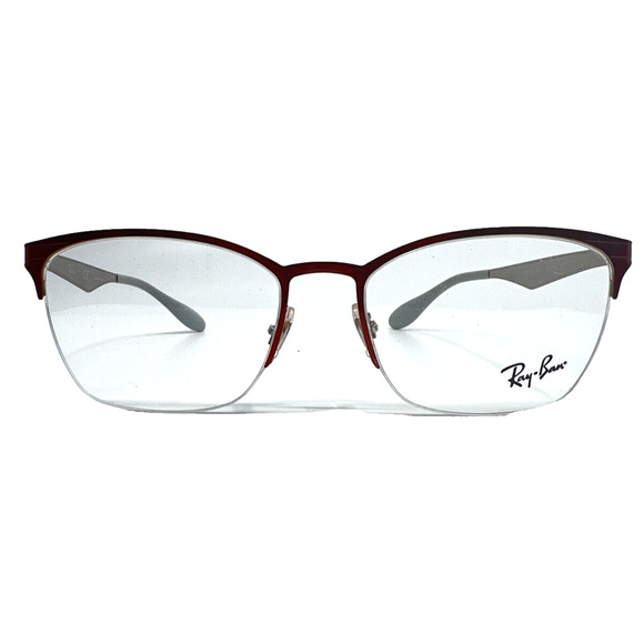 Ray-Ban RB 6345 2921 Eyeglasses Frames Orange Cat Eye Half Rim 54-17-135 H8574 - Picture 2 of 8